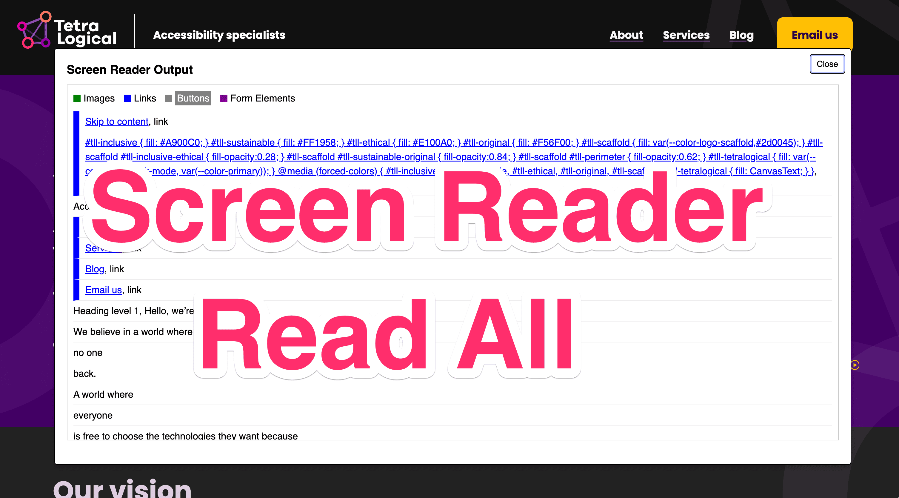 Screen Reader Read All